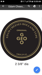 EDAM CHEESES HOLLAND TYPE ORIGINAL GEO GEO ORIGINAL logo