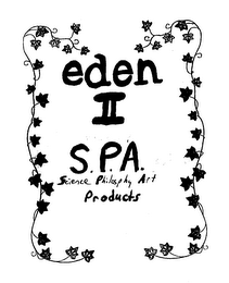 EDEN II S.P.A. SCIENCE PHILOSPHY ART PRODUCTS logo