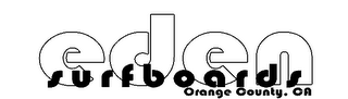 EDEN SURFBOARDS ORANGE COUNTY, CA logo