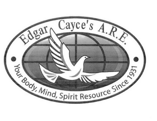 EDGAR CAYCE'S A.R.E. · YOUR BODY MIND SPIRITS RESOURCE SINCE 1931 · logo