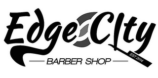 EDGE CITY BARBER SHOP EST 2014 logo