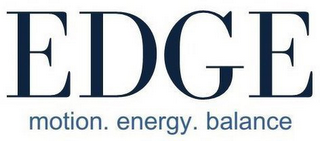 EDGE MOTION. ENERGY. BALANCE. logo