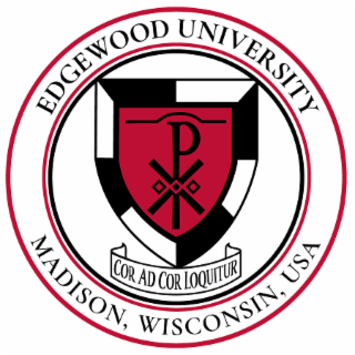 EDGEWOOD UNIVERSITY MADISON, WISCONSIN, USA COR AD COR LOQUITUR logo