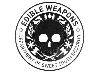 EDIBLE WEAPONS DEPARTMENT OF SWEET TOOTH SECURITY logo