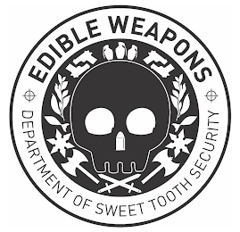 EDIBLE WEAPONS DEPARTMENT OF SWEET TOOTH SECURITY logo