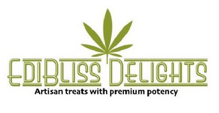 EDIBLISS DELIGHTS ARTISAN TREATS WITH PREMIUM POTENCY logo