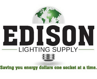 EDISON LIGHTING SUPPLY SAVING YOU ENERGY DOLLARS ONE SOCKET AT A TIME. logo
