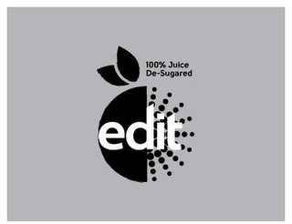 EDIT 100% JUICE DE-SUGARED logo