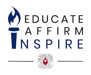 EDUCATE AFFIRM INSPIRE THE SCHOOL DISTRICT PALM BEACH COUNTY logo
