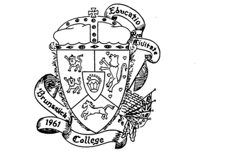 EDUCATIO PRO CIVITATE BRUNSWICK COLLEGE 1961 logo