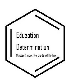 EDUCATION DETERMINATION MASTER IT NOW, THE GRADE WILL FOLLOW logo