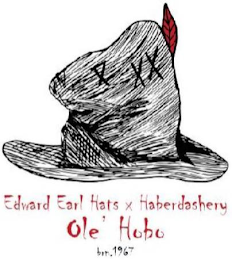 EDWARD EARL HATS & HABERDASHERY OLE HOBO BON 1967 logo