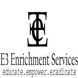 EEE E3 ENRICHMENT SERVICES EDUCATE.EMPOWER.ERADICATE. logo