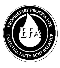 EFA PROPRIETARY PROCESS FOR ESSENTIAL FATTY ACID BALANCE logo