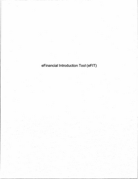 EFINANCIAL INTRODUCTION TOOL (EFIT) logo