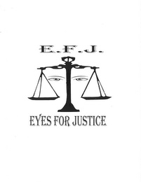 E.F.J. EYES FOR JUSTICE logo