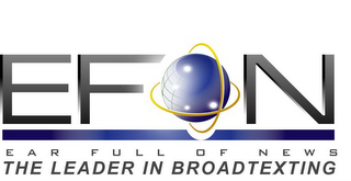 EFON EAR FULL OF NEWS THE LEADER IN BROADTEXTING logo