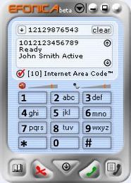 EFONICA, NUMBERS 0-9 ON A DIAL PAD, INTERNET AREA CODE logo