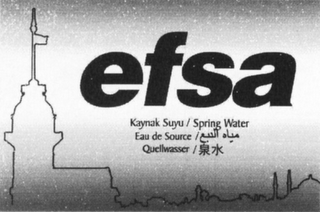 EFSA KAYNAK SUYU /SPRING WATER / EAU DE SOURCE / QUELLWASSER logo