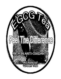 EGCG TEA FEEL THE DIFFERENCE RICH IN ANTI-OXIDANTS ALL NATURAL GREEN TEA logo