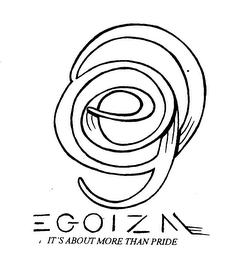 EGOIZM IT'S ABOUT MORE THAN PRIDE logo