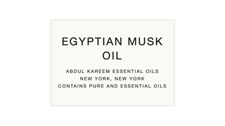 EGYPTIAN MUSK OIL ABDUL KAREEM ESSENTIAL OILS NEW YORK, NEW YORK CONTAINS PURE AND ESSENTIAL OILS logo
