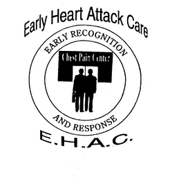 E.H.A.C. EARLY HEART ATTACK CARE EARLY RECOGNITION AND RESPONSE CHEST PAIN CENTER logo
