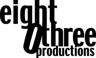 EIGHT 0 THREE PRODUCTIONS logo