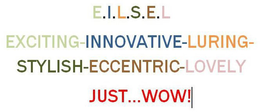 E.I.L.S.E.L EXCITING-INNOVATIVE-LURING-STYLISH-ECCENTRIC-LOVELY JUST...WOW! logo