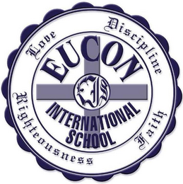EIS EUCON INTERNATIONAL SCHOOL LOVE DISCIPLINE FAITH RIGHTEOUSNESS logo