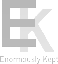 EK ENORMOUSLY KEPT logo