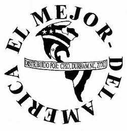 EL MEJOR DEL AMERICA DISTRIBUTOR POR: CFSD, DURHAM, NC, 27703 logo