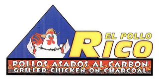 EL POLLO RICO POLLO ASADOS AL CARBON GRILLED CHICKEN ON CHARCOAL logo