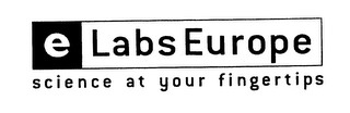 ELABS EUROPE SCIENCE AT YOUR FINGERTIPS logo