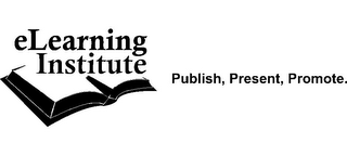 ELEARNING INSTITUTE PUBLISH, PRESENT, PROMOTE. logo