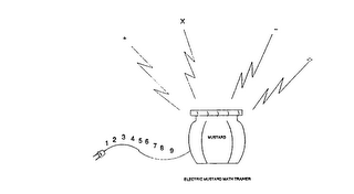 ELECTRIC MUSTARD MATH TRAINER 123456789 +*-/ logo