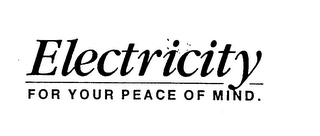 ELECTRICITY FOR YOUR PEACE OF MIND. logo