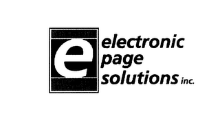 ELECTRONIC PAGE SOLUTIONS INC THE KEY TO ELECTRONIC DOCUMENTS logo