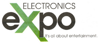ELECTRONICS EXPO IT'S ALL ABOUT ENTERTAINMENT. logo