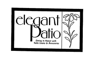 ELEGANT PATIO DINING IN NATURE WITH TABLE LINENS & ACCESSORIES logo