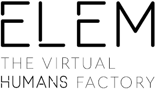 ELEM THE VIRTUAL HUMANS FACTORY logo
