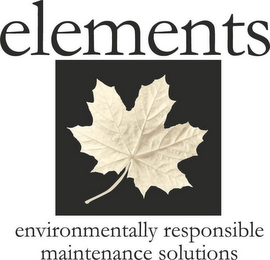 ELEMENTS ENVIRONMENTALLY RESPONSIBLE MAINTENANCE SOLUTIONS logo