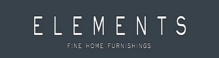 ELEMENTS FINE HOME FURNISHINGS logo