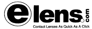 E.LENS.COM CONTACT LENSES AS QUICK AS ACLICK logo
