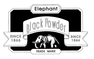 ELEPHANT BLACK POWDER SINCE 1866 TRADE MARK logo