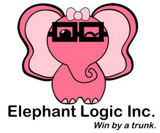 ELEPHANT LOGIC, INC. WIN BY A TRUNK. logo