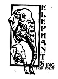 ELEPHANTS INC. NEVER FORGET logo