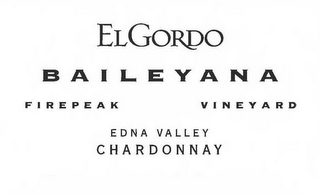 ELGORDO BAILEYANA FIREPEAK VINEYARD EDNA VALLEY CHARDONNAY logo