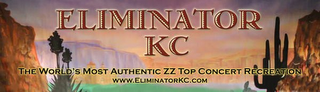 ELIMINATOR KC THE WORLD'S MOST AUTHENTIC ZZ TOP CONCERT RECREATION WWW.ELIMINATORKC.COM logo