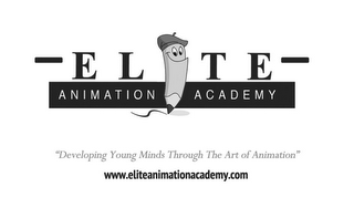 ELITE ANIMATION ACADEMY "DEVELOPING YOUNG MINDS THROUGH THE ART OF ANIMATION" WWW.ELITEANIMATIONACADEMY.COM logo